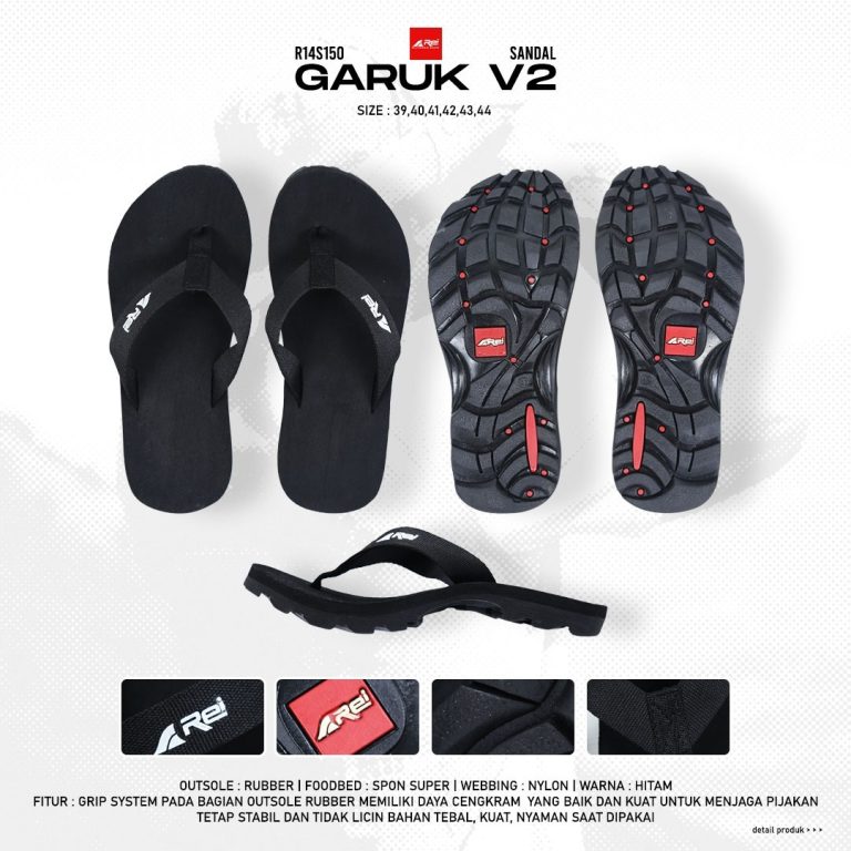 Sandal Jepit Pria Garuk V2 Tali Polos Arei Outdoorgear - Image 15
