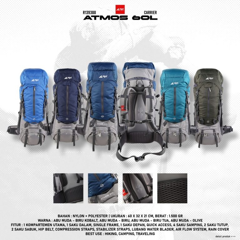 Tas Gunung / Carrier Atmos 60 Liter Arei Outdoorgear - Image 11
