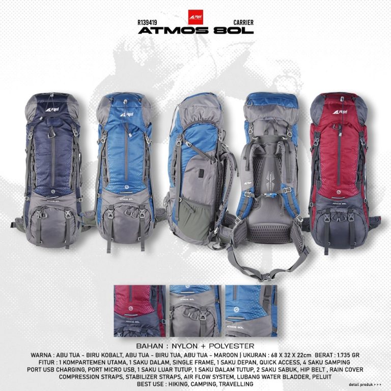 Tas Gunung / Carrier Atmos 80 Liter Arei Outdoorgear - Image 9