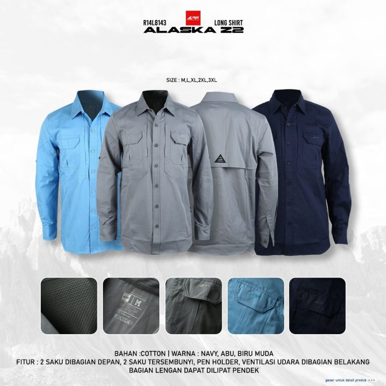 Kemeja Lengan Panjang Pria Alaska Z2 Arei Outdoorgear - Image 10