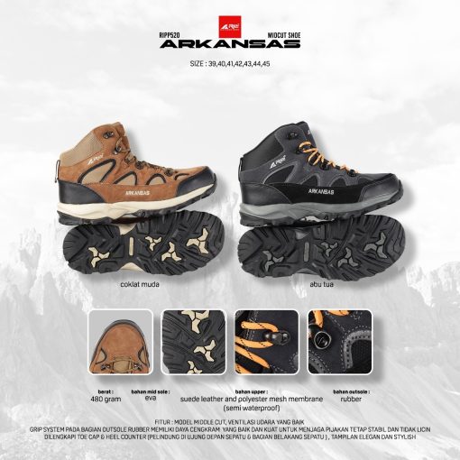 Sepatu Gunung Pria Arkansas Arei Outdoorgear - Image 10