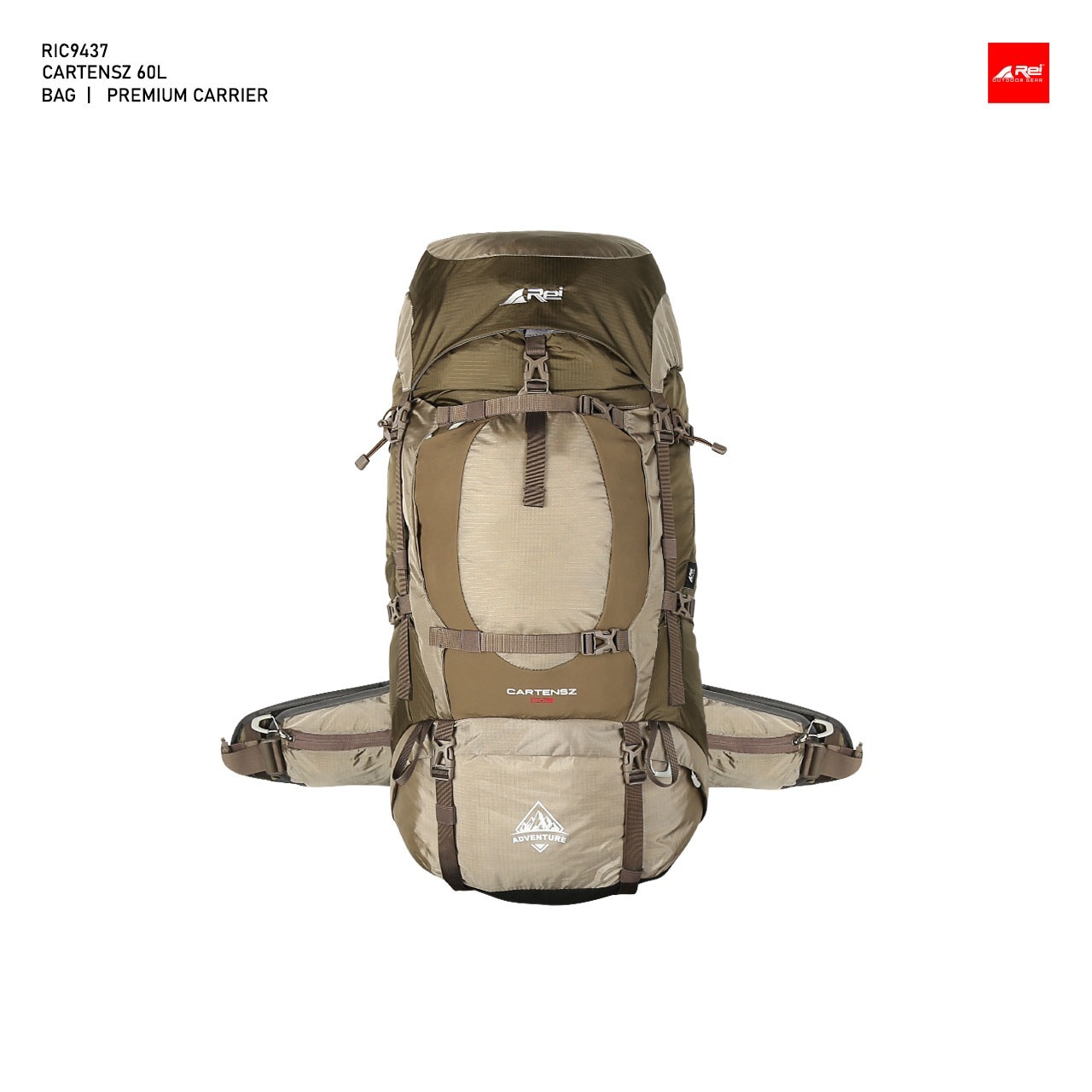 Tas Gunung / Carrier Premium Cartenz 60 Liter Arei Outdoorgear