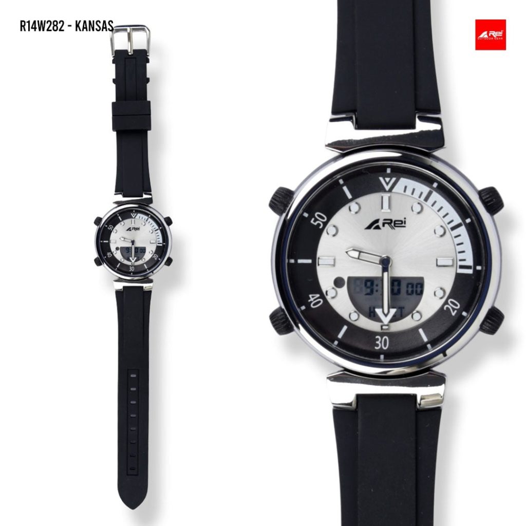 Jam Tangan Digital dan Analog Pria Kansas Arei Arei