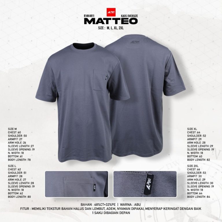 Kaos Lengan Pendek Pria Oversize Matteo Arei Outdoorgear - Image 12