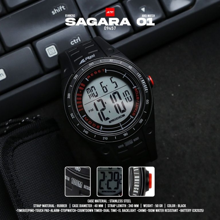 Jam Tangan / Watch Digital Pria Sagara 01 Hitam Arei Outdoorgear - Image 11