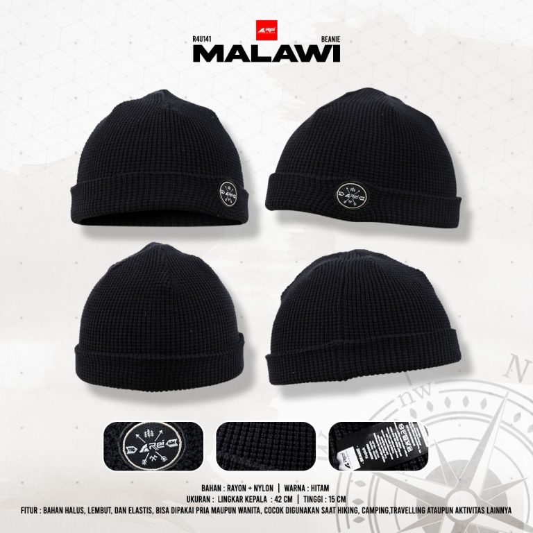 Topi Kupluk Malawi Hitam Arei Outdoorgear - Image 9