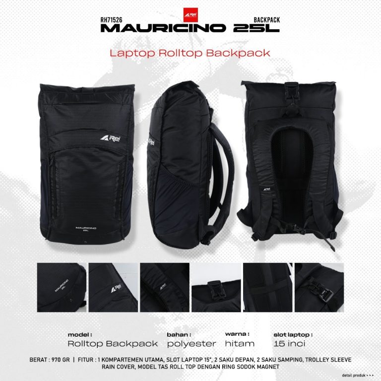 Tas Ransel Pria Mauricino 25 Liter Arei Outdoorgear - Image 16
