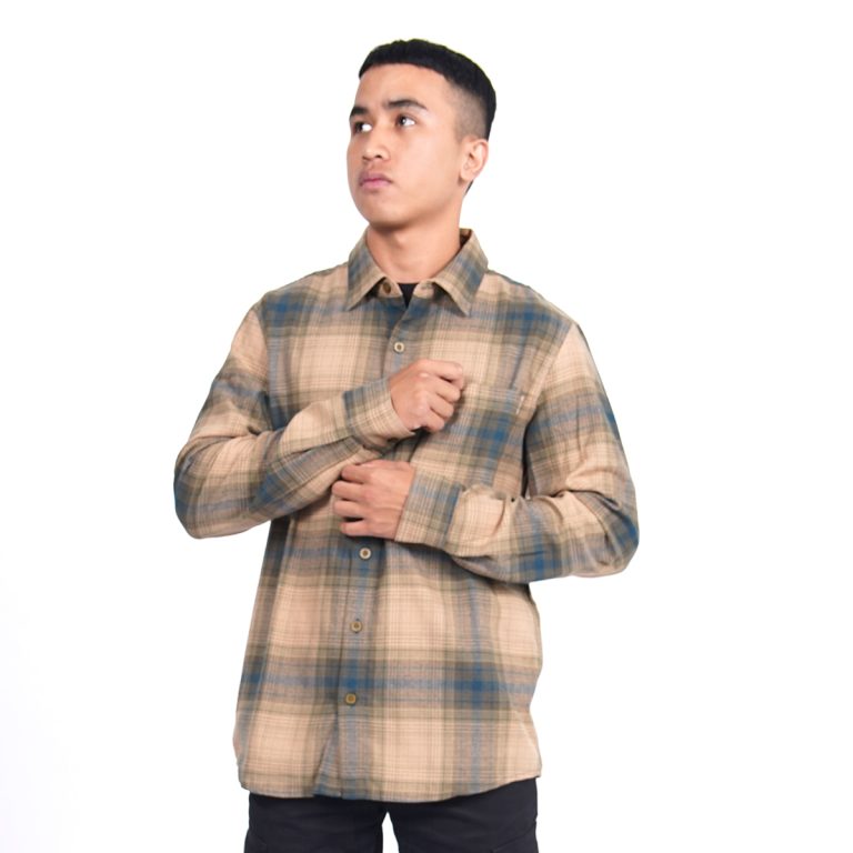 Kemeja Pria Panjang Flanel Kalahari Coklat Arei Outdoorgear - Image 4