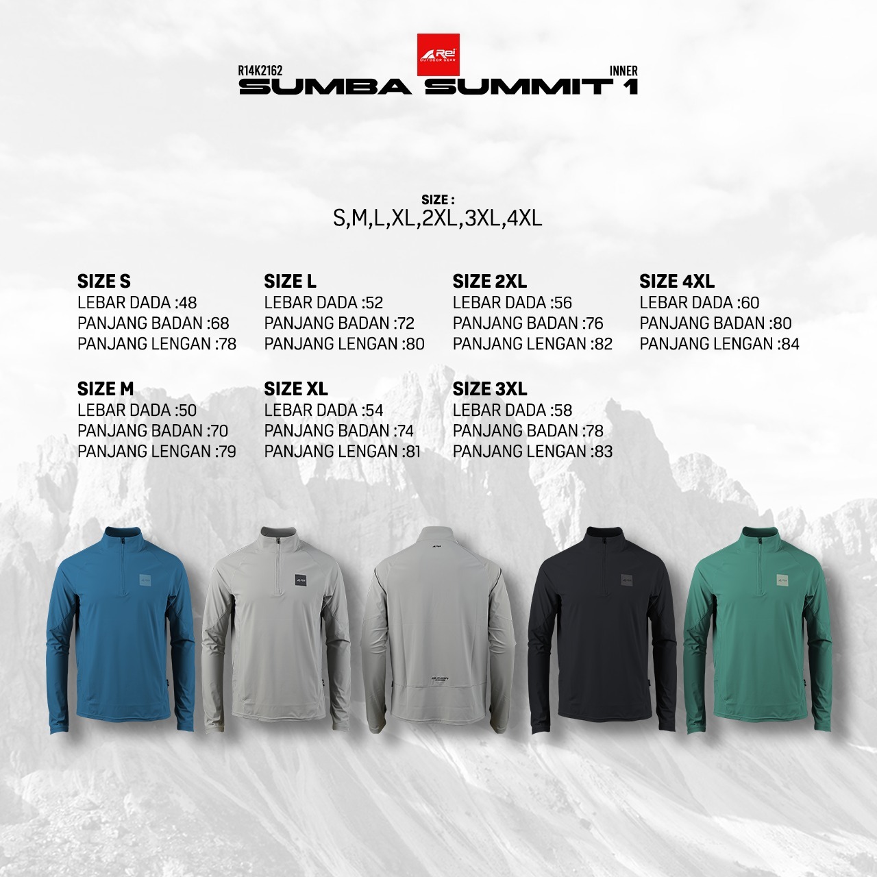 Kaos Lengan Panjang / Inner Sumba Summit 01 Arei Outdoorgear - Image 18