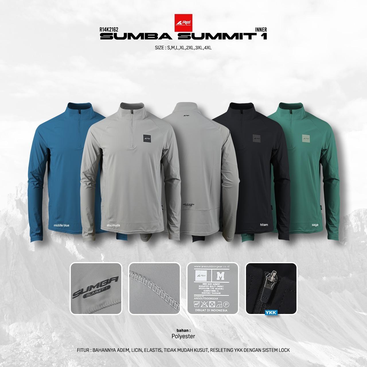 Kaos Lengan Panjang / Inner Sumba Summit 01 Arei Outdoorgear - Image 19