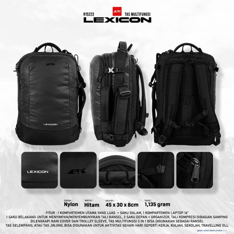 Tas Ransel Multifungsi Lexicon Arei Outdoorgear - Image 16