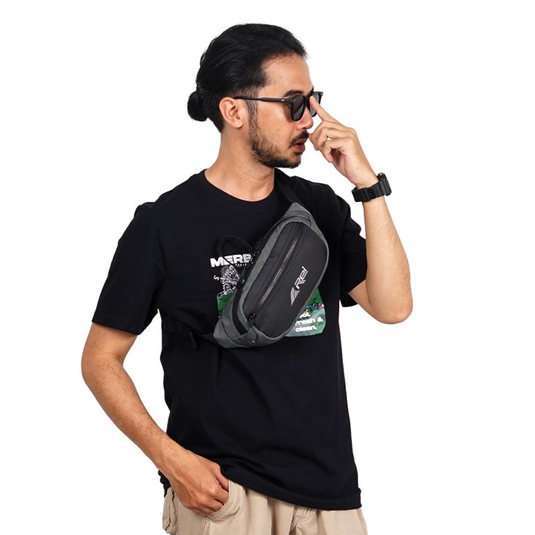 Tas Pinggang / Waist Bag Pria Spado Hitam Arei Outdoorgear - Image 6