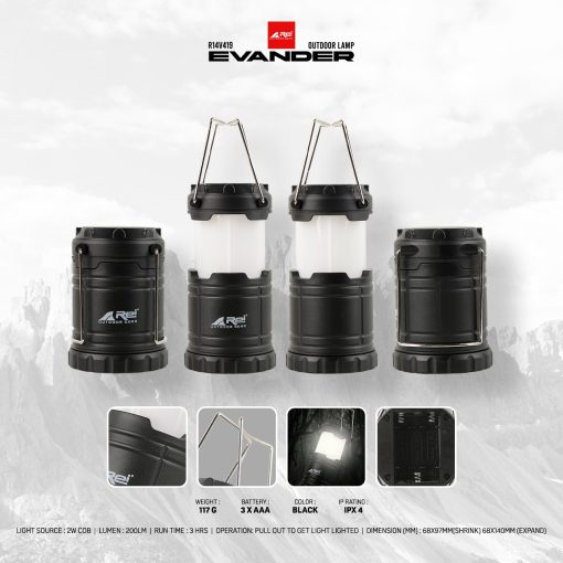 Camping Lamp / Lampu Tenda Evander Arei Outdoorgear - Image 9