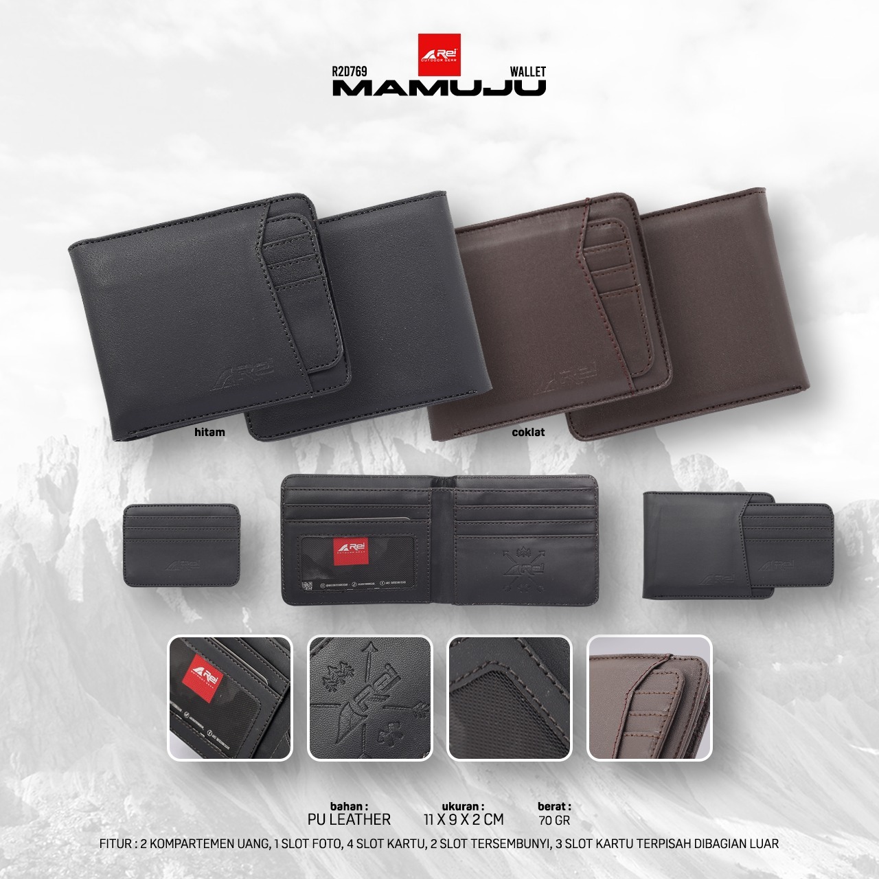 Dompet / Wallet Pendek Pria Mamuju Arei Outdoorgear - Image 11