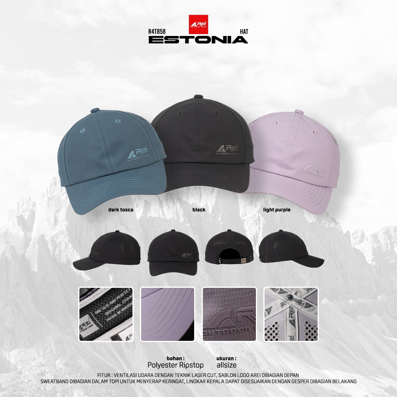 Topi Pria Estonia Arei Outdoorgear - Image 16