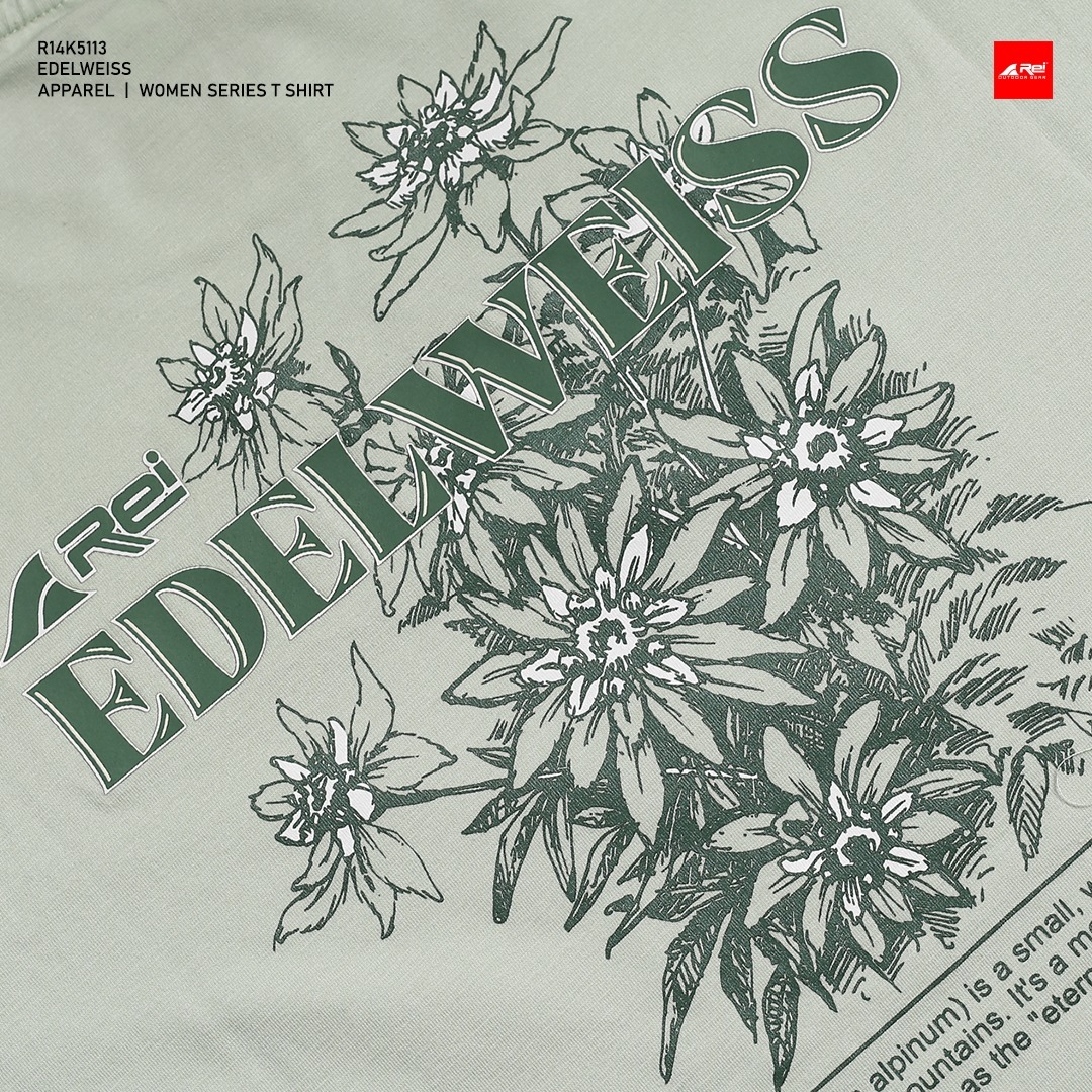 Kaos Lengan Pendek Wanita Edelweiss Arei Outdoorgear - Image 5