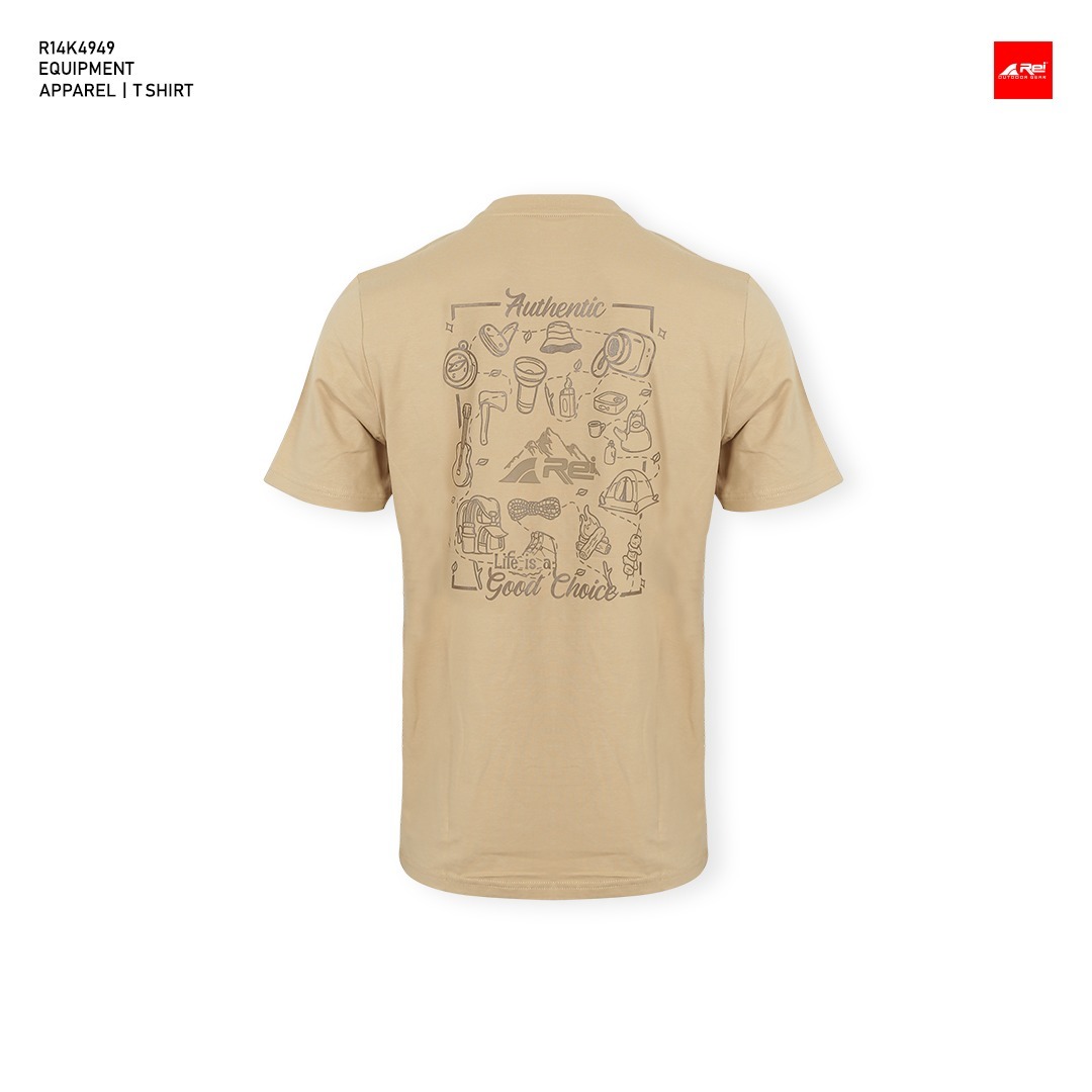 Kaos Lengan Pendek Pria Equipment Light Khaky Arei Outdoorgear - Image 3