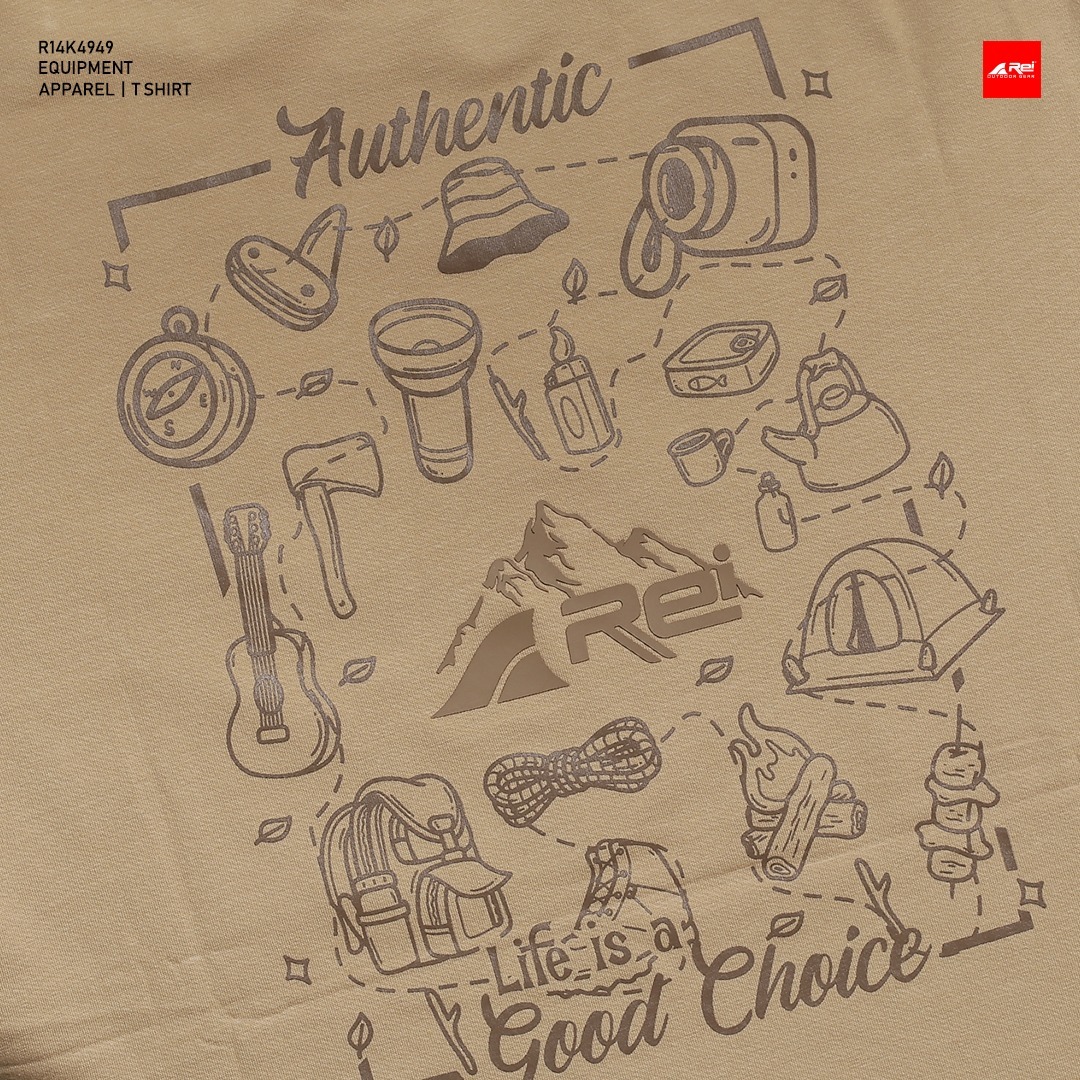 Kaos Lengan Pendek Pria Equipment Light Khaky Arei Outdoorgear - Image 5